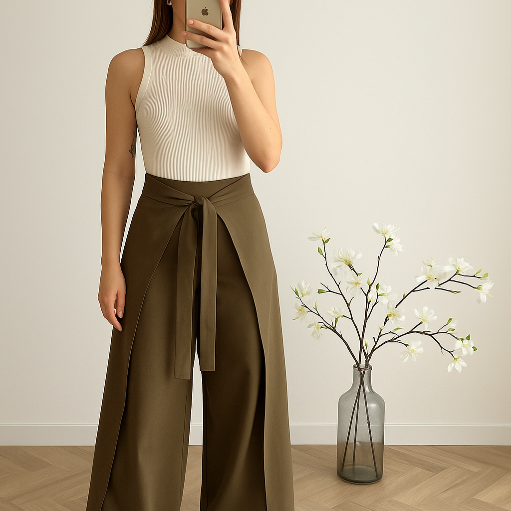 Sibella - Wide Leg Linen Pants for Women