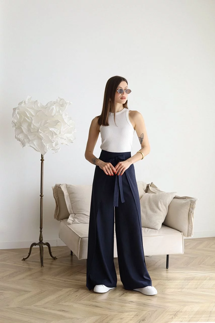 Sibella - Wide Leg Linen Pants for Women