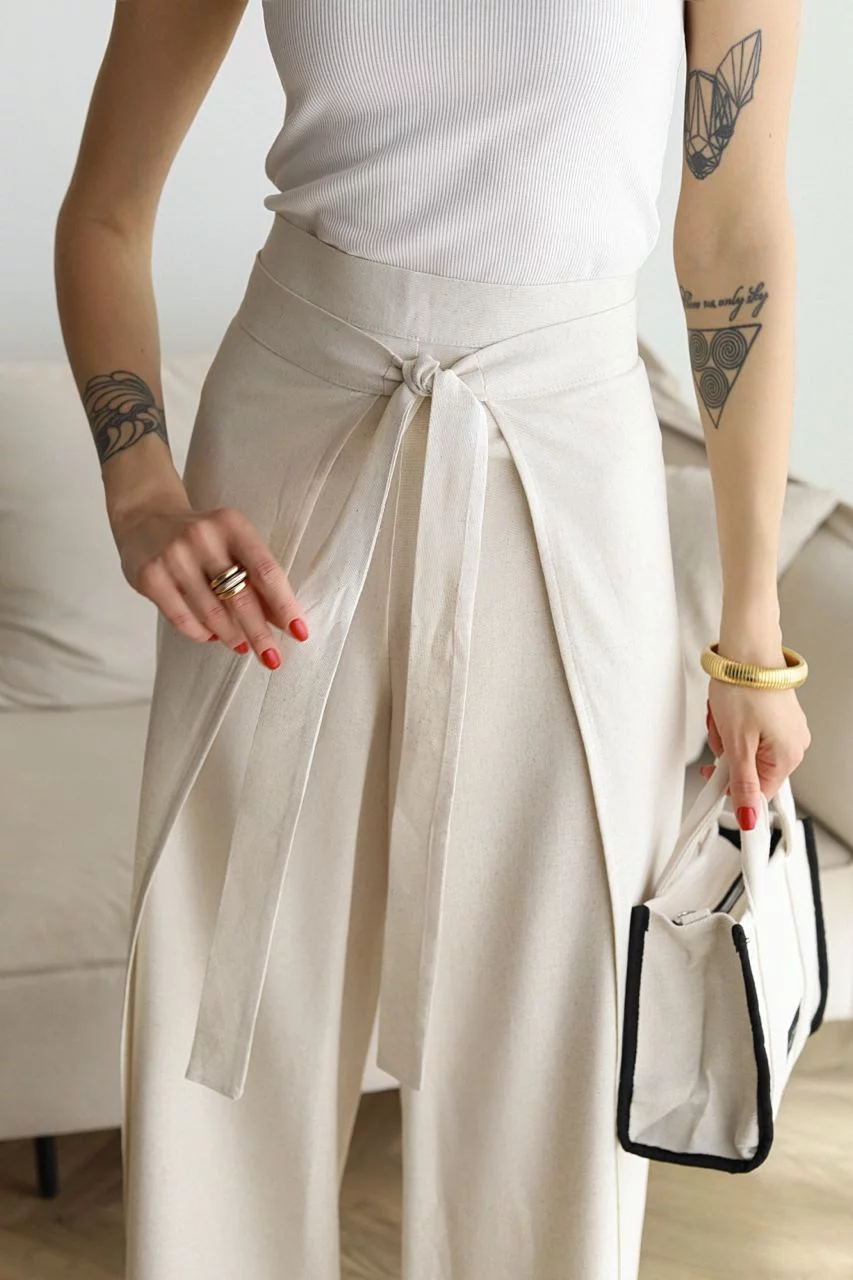 Sibella - Wide Leg Linen Pants for Women