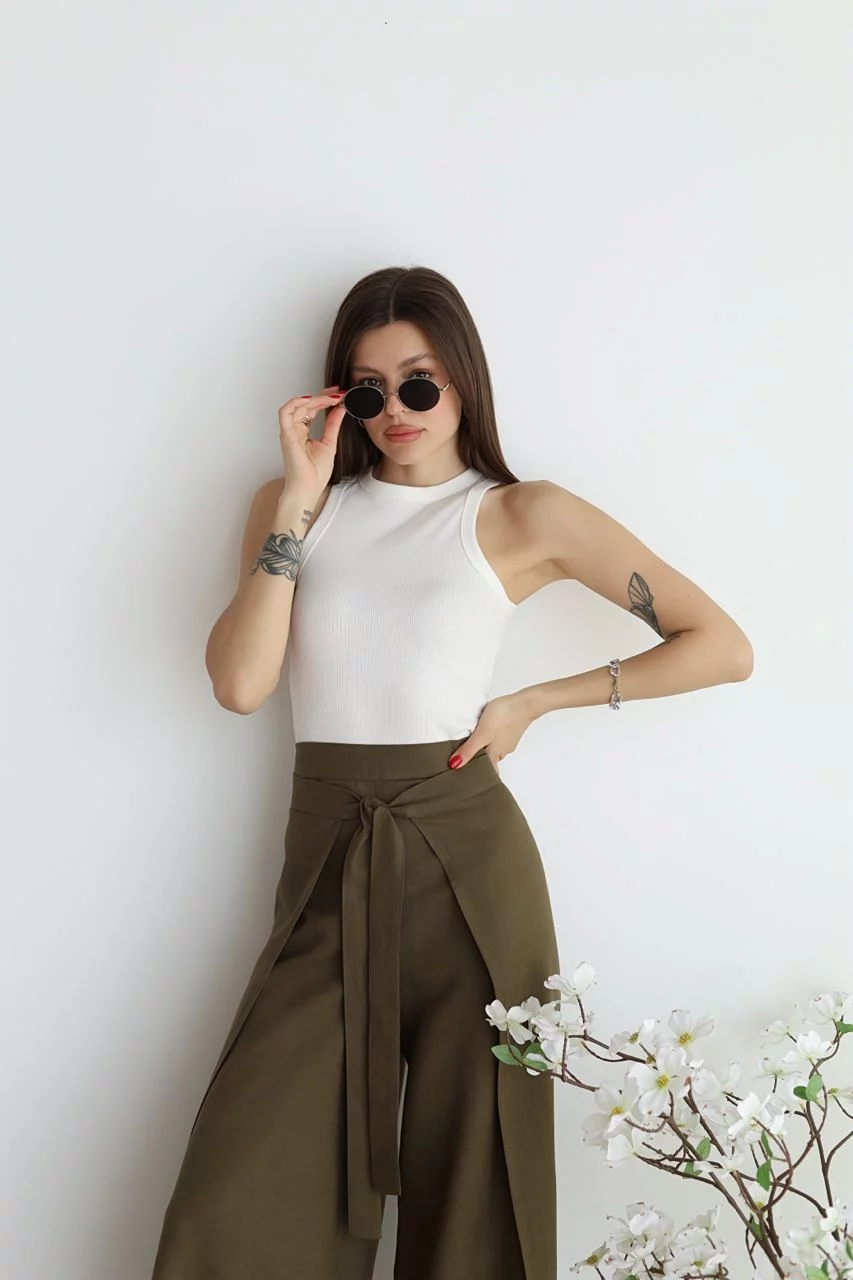 Sibella - Wide Leg Linen Pants for Women
