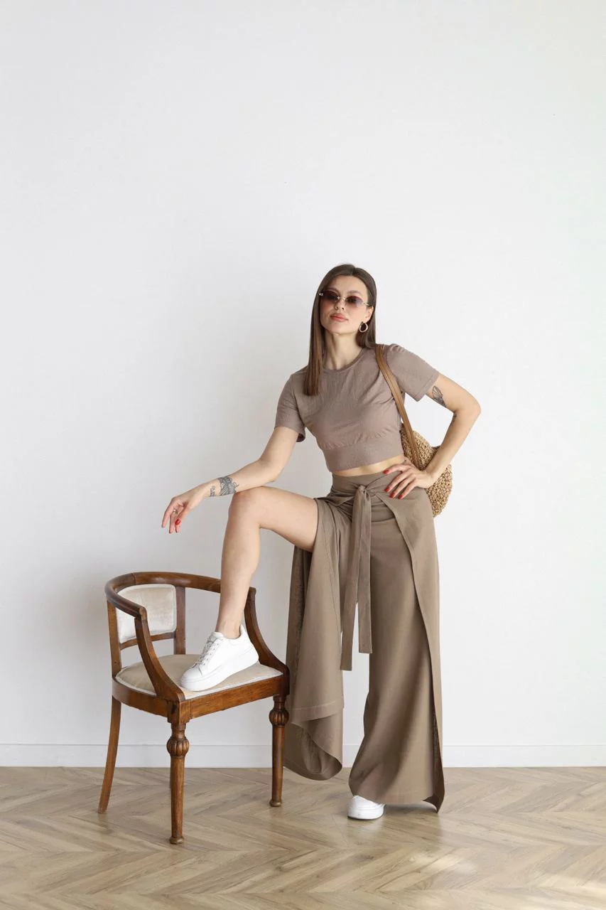 Sibella - Wide Leg Linen Pants for Women