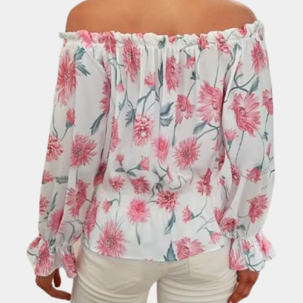 Annelise – Off-Shoulder Floral Blouse for Women | Lightweight & Stylish for Spring Days