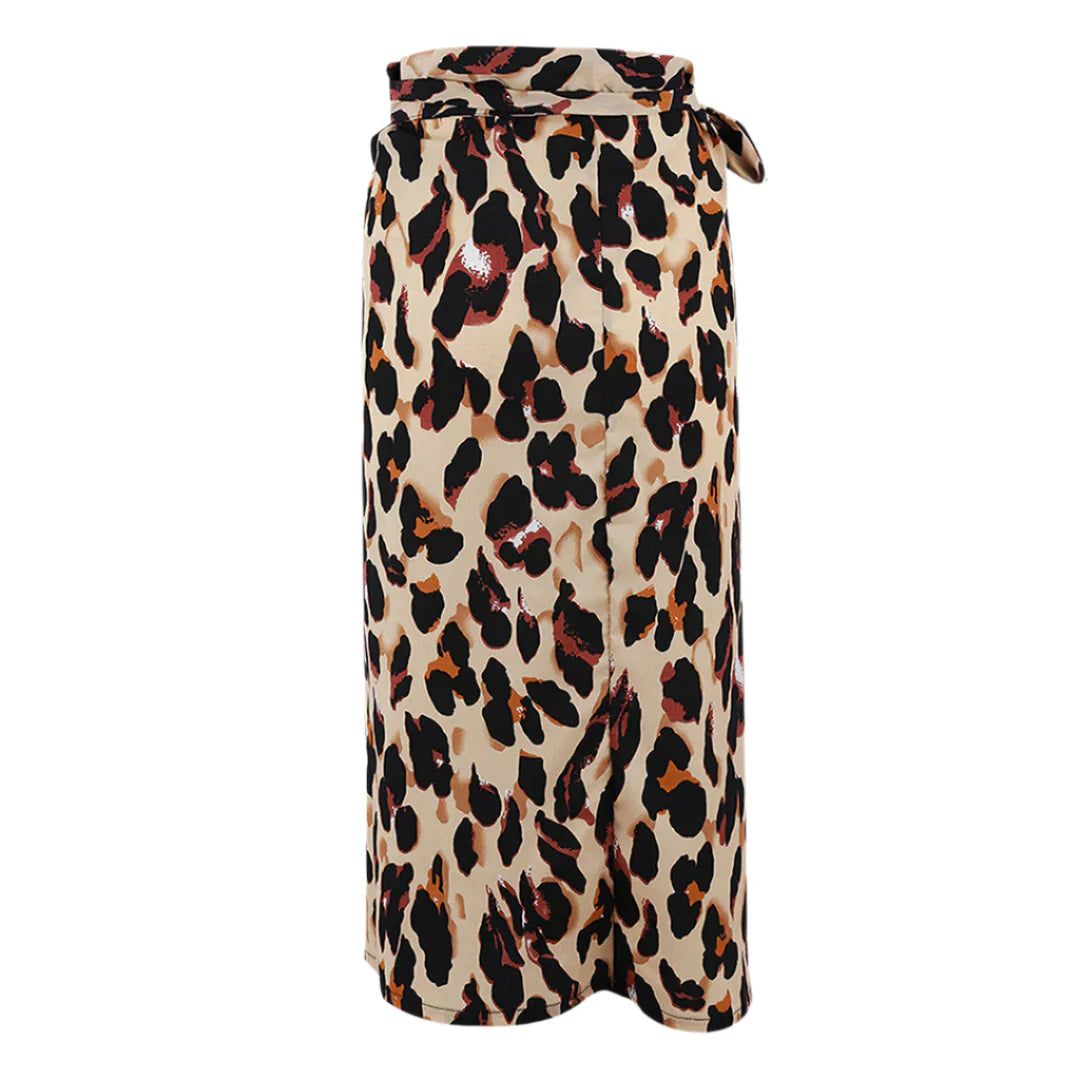 Céleste – Leopard Print Midi Skirt for Women | Lightweight, Eye-Catching Summer Style