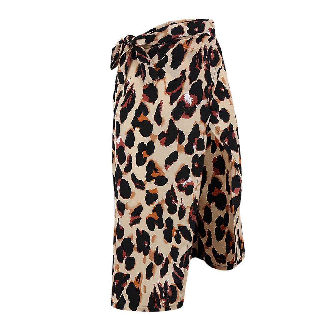 Céleste – Leopard Print Midi Skirt for Women | Lightweight, Eye-Catching Summer Style