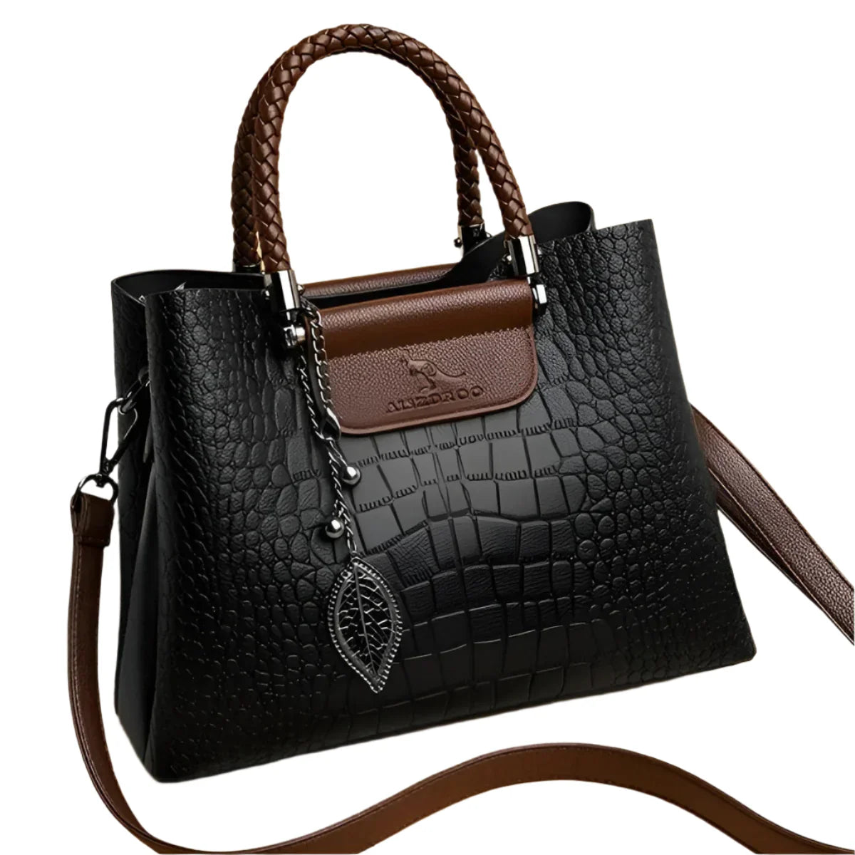 Elena – Structured Croc-Pattern Handbag | Stylish Utility with Everyday Charm