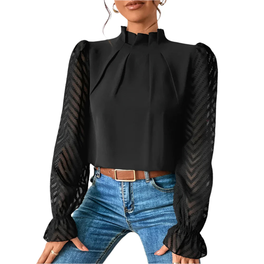 Giorgia – Women's Lightweight Long Sleeve Blouse for All-Day Elegance