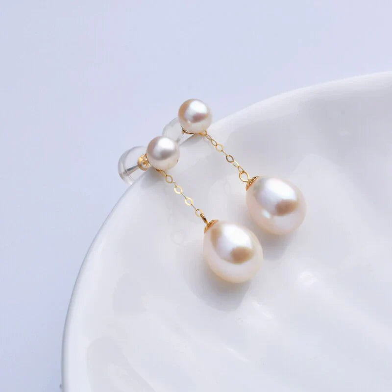 Giulia – Freshwater Pearl Drop Earrings | Elegant Charm for Day to Night