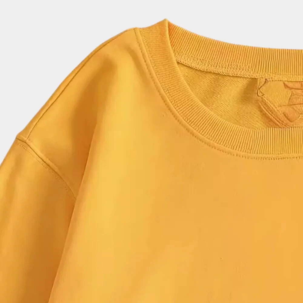 Giulia – Women's Yellow Floral Sweatshirt | Casual Soft Pullover for Everyday Comfort