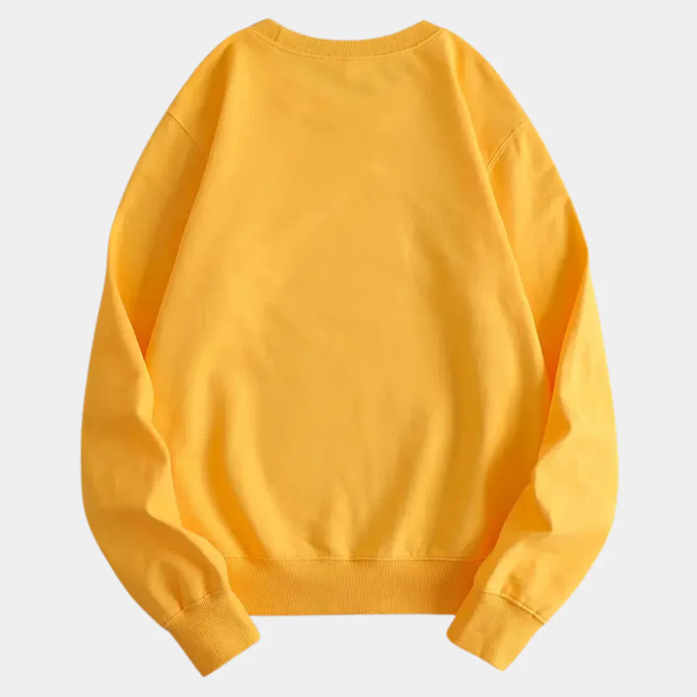 Giulia – Women's Yellow Floral Sweatshirt | Casual Soft Pullover for Everyday Comfort