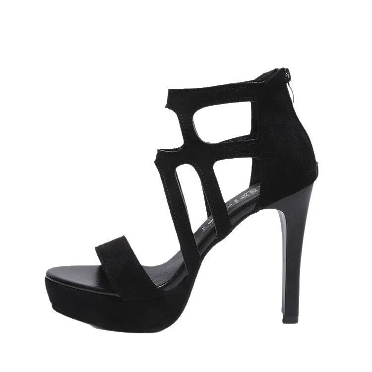 Valeria – Women's High Heel Cut-Out Sandals with Padded Platform | Elegant & Breathable Fit