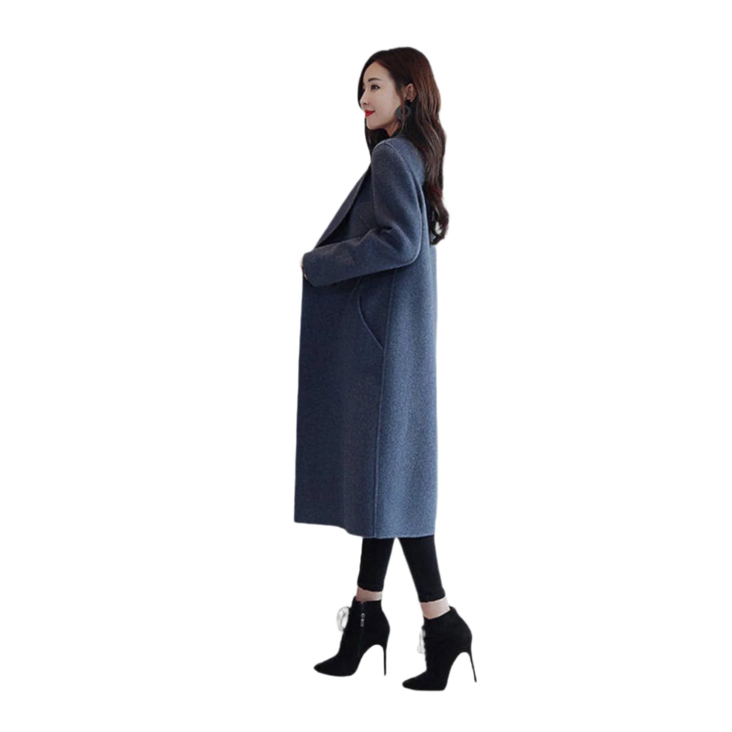 Isabella – Women's Long Wool Winter Coat | Elegant Warm Trench with Lapel Collar