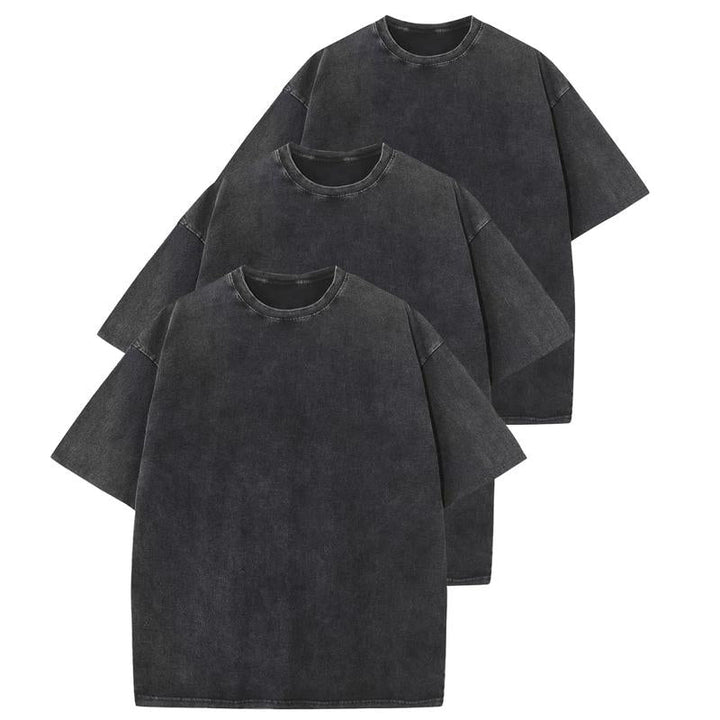 HOLLIE - Casual Crew Neck Loose Fit T-Shirt (3-Pack)