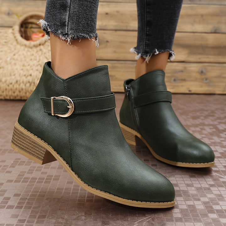 Amélina | Cozy Buckled Ankle Boots Designed for Sensitive Feet