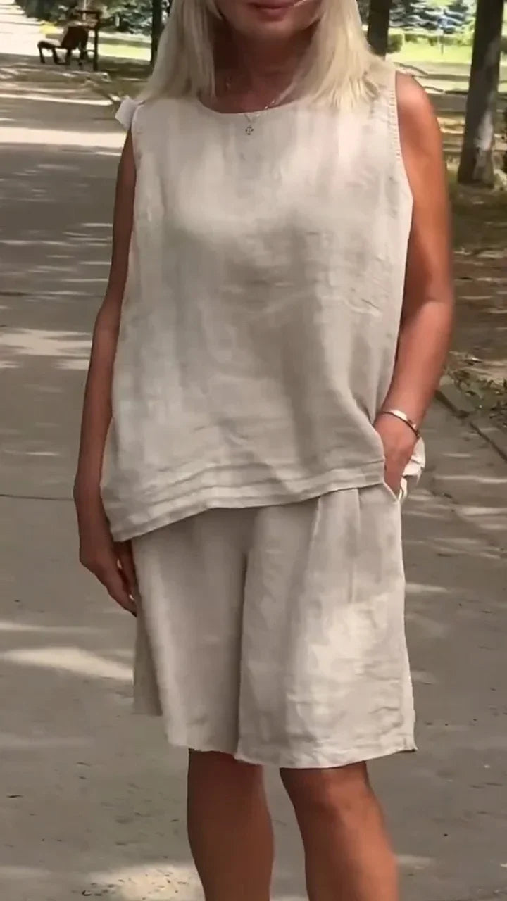 Lornbridge™ - Breathable Sleeveless Blouse and Loose Shorts