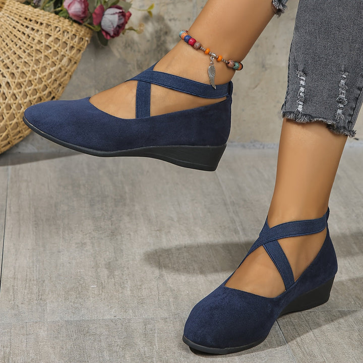 Élise – Elegant Cross-Strap Ballerina Flats for Ultimate Comfort