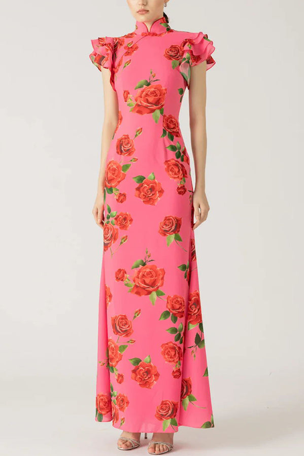 Ruby™ Rose Floral Print Tiered Flare Sleeve