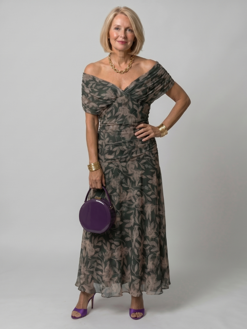 Beatrix | Off Shoulder Flow Midi Dress