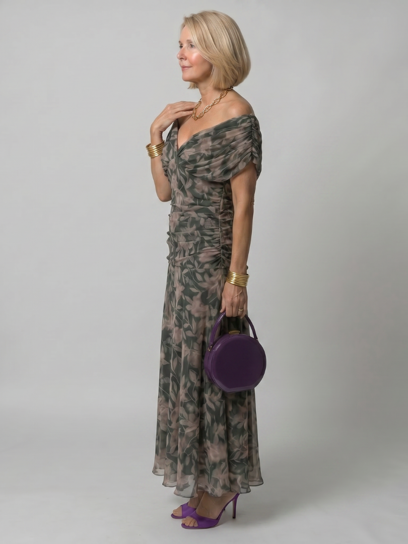 Beatrix | Off Shoulder Flow Midi Dress