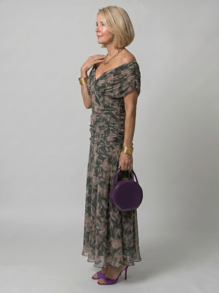 Beatrix | Off Shoulder Flow Midi Dress