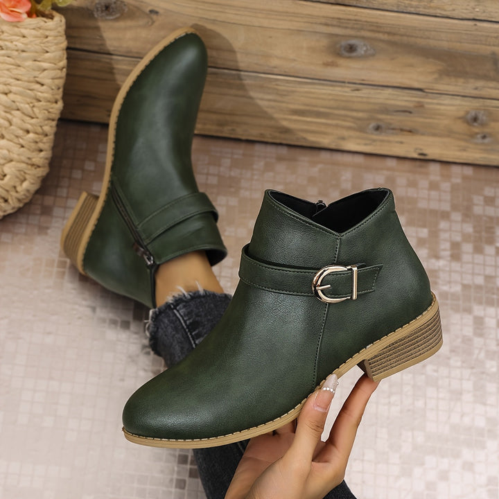 Amélina | Cozy Buckled Ankle Boots Designed for Sensitive Feet