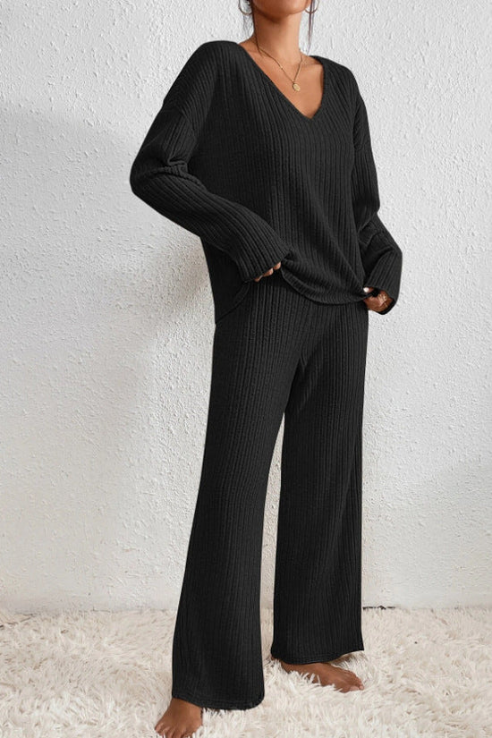 The Arabella Ribbed Loungewear Set by Lornbridge™