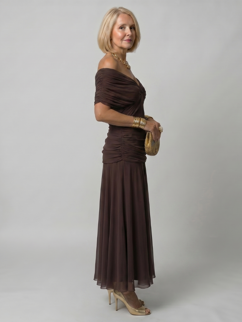 Beatrix | Off Shoulder Flow Midi Dress