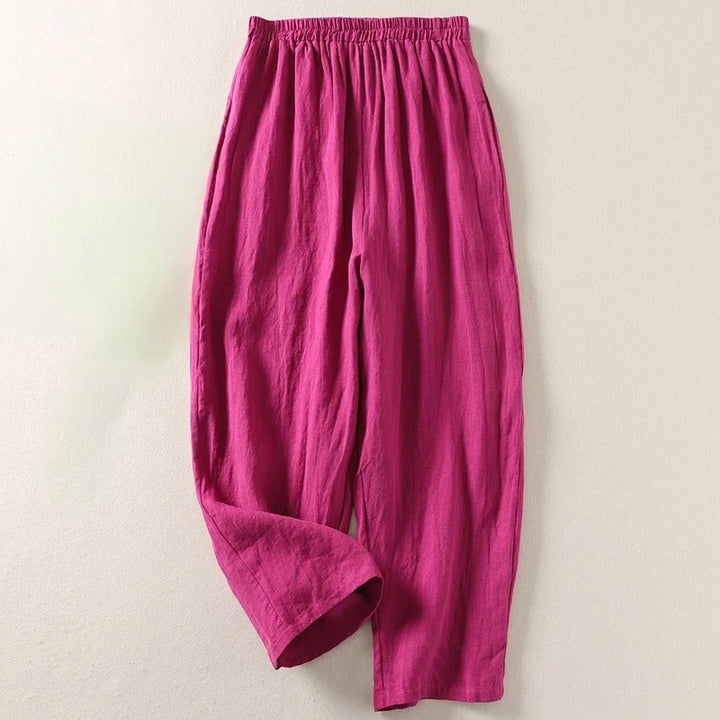 Annemarie™ — Cotton and Linen Flowing Trousers