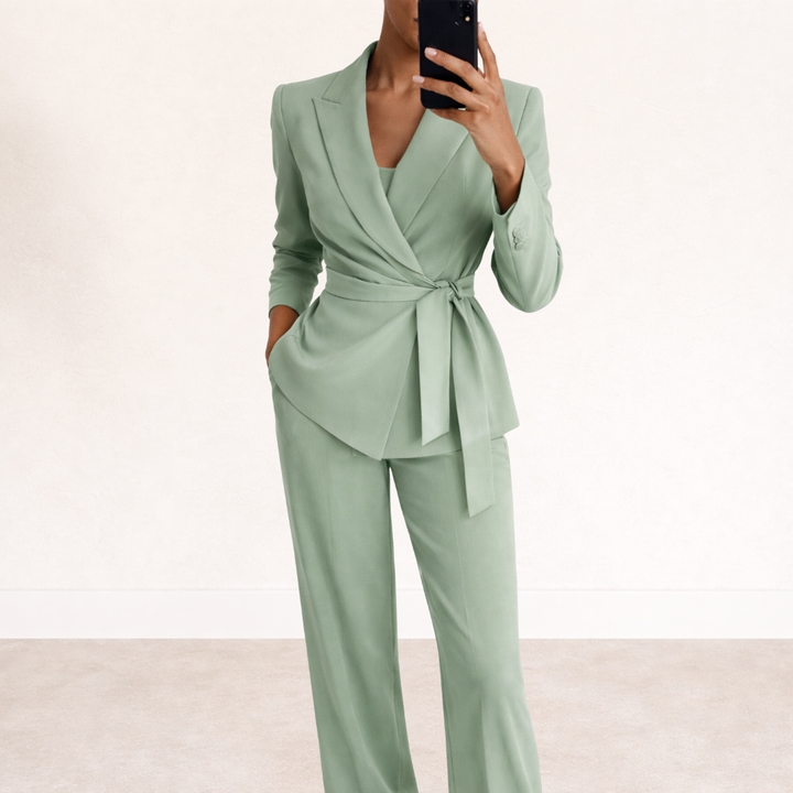 Olivia™ | Soft Tailored Wrap Two-Piece Set