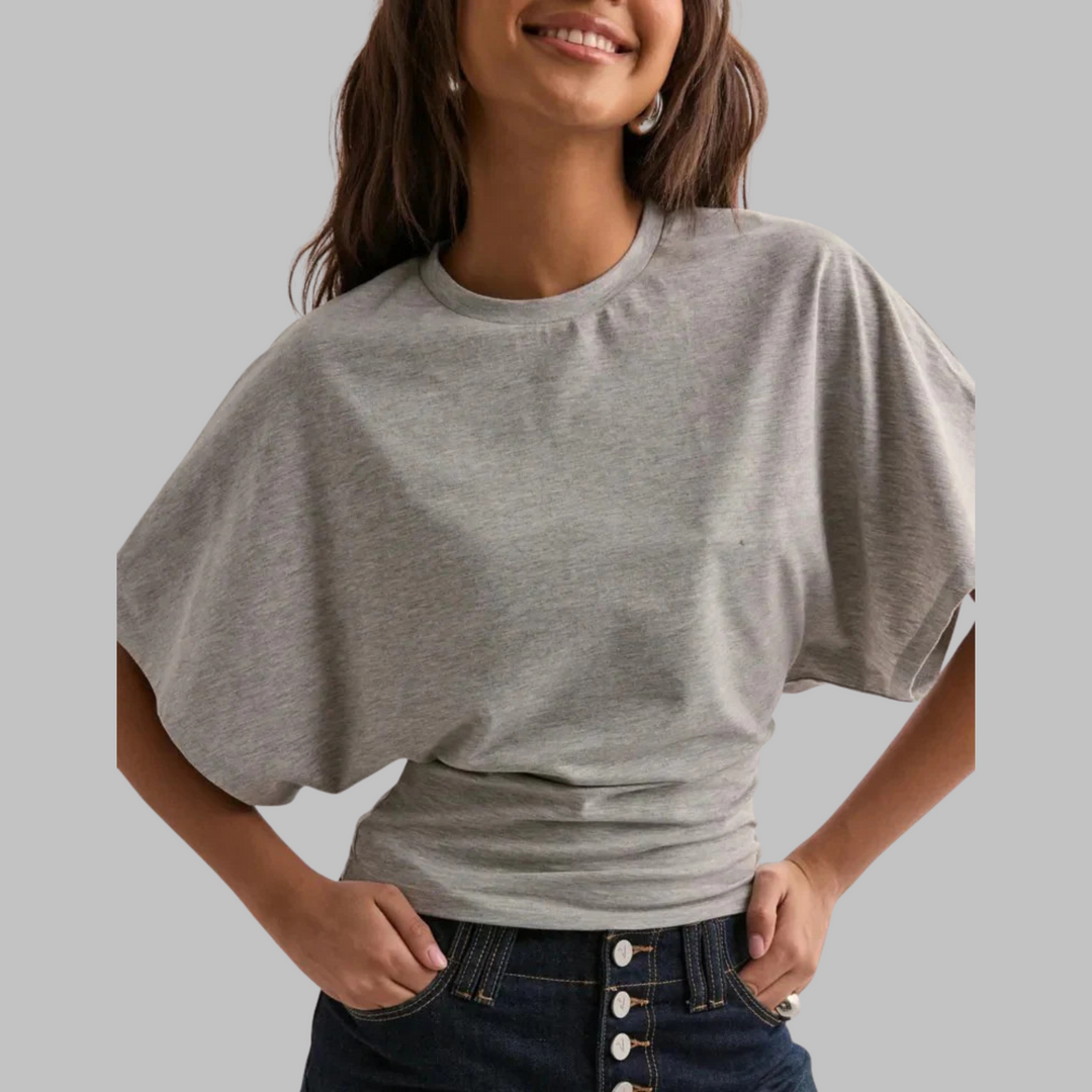 RAZI - Casual Fitted Half Sleeve Round Neck Top