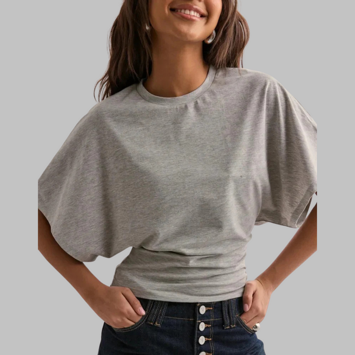 RAZI - Casual Fitted Half Sleeve Round Neck Top