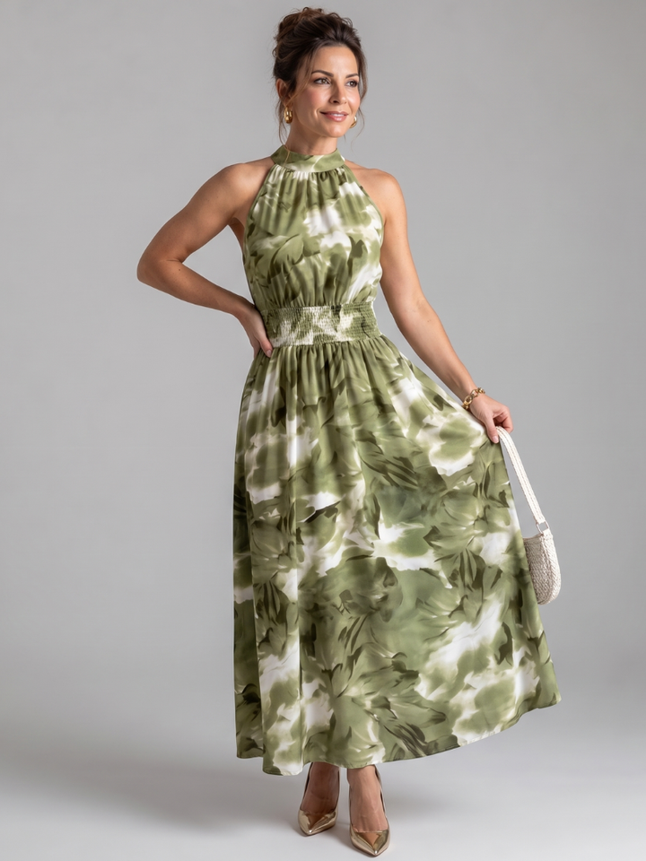 Elowen™ | Elegant Botanical Midi Dress