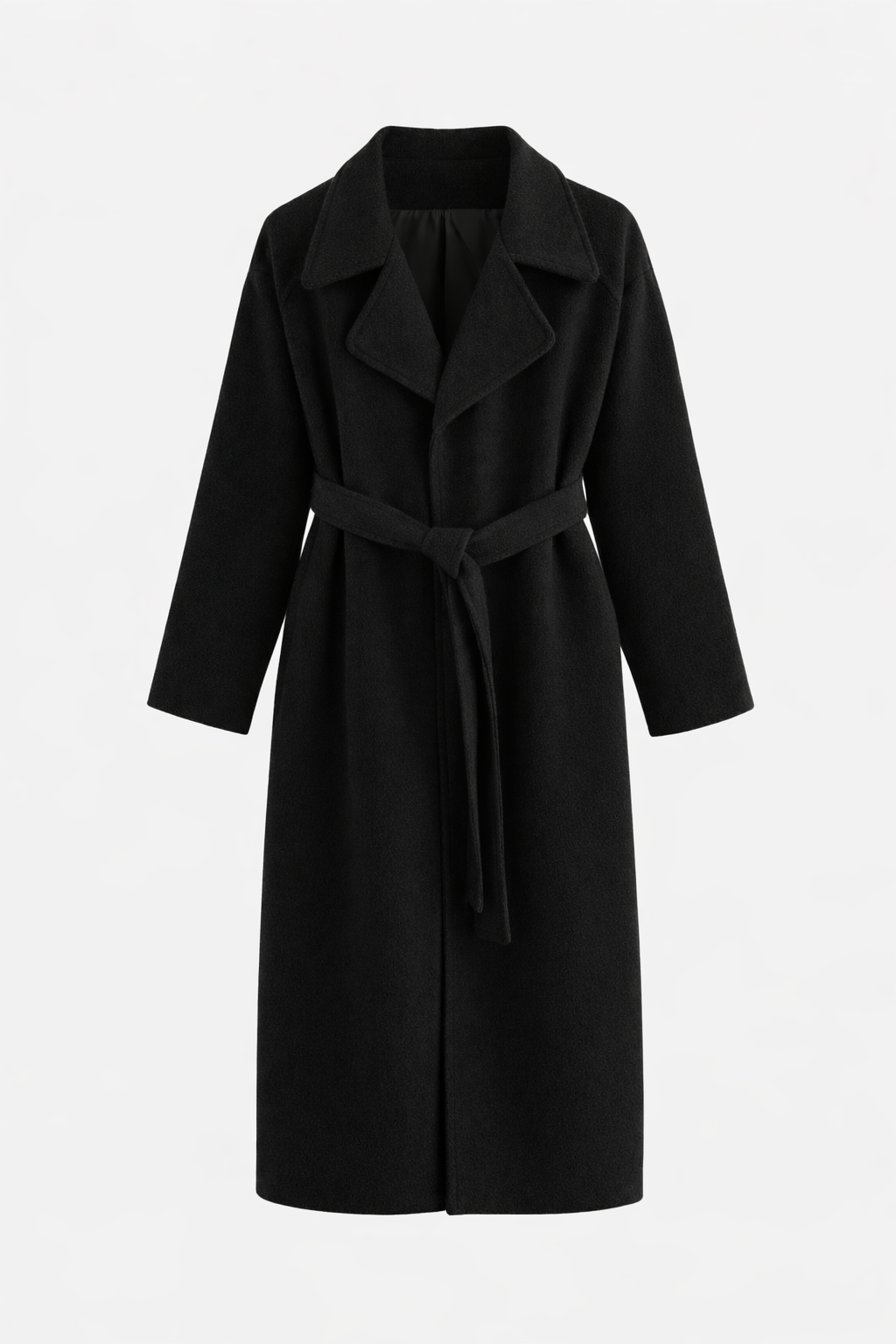 Evie™ – Elegant Belted Long Coat