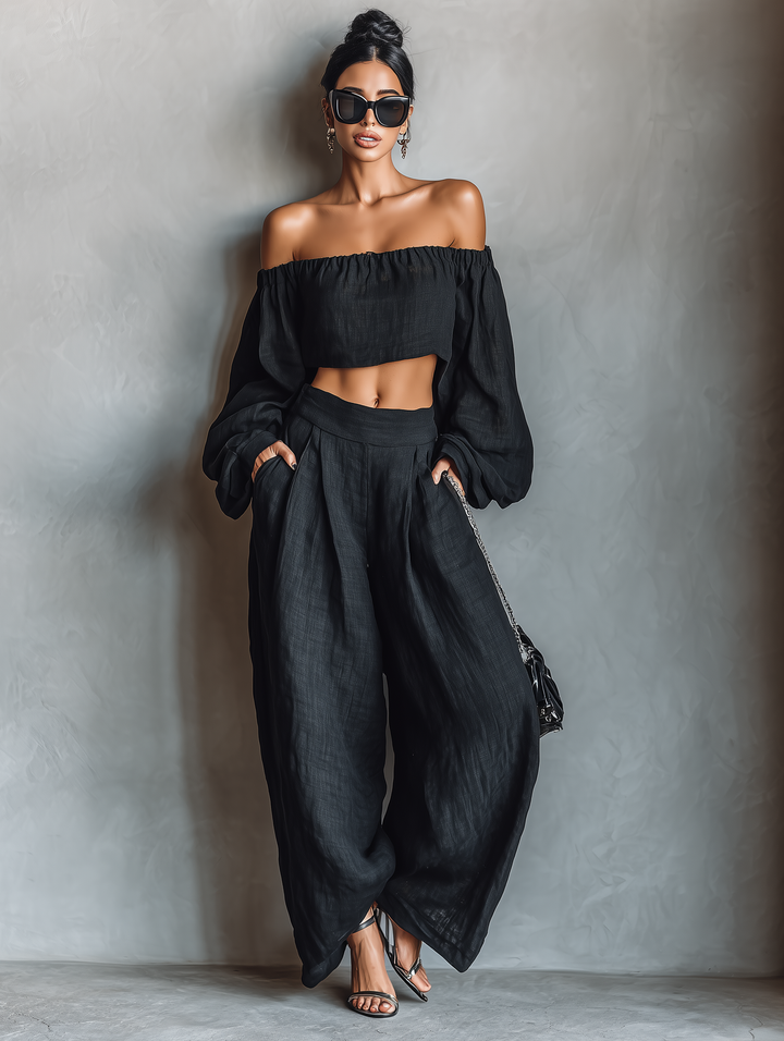 Abigail™ | Linen Strapless Set