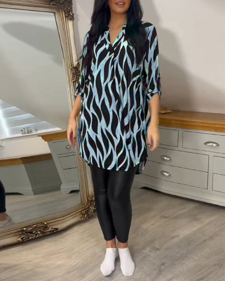 ALEXANDRA - Printed Loose-Fit Top