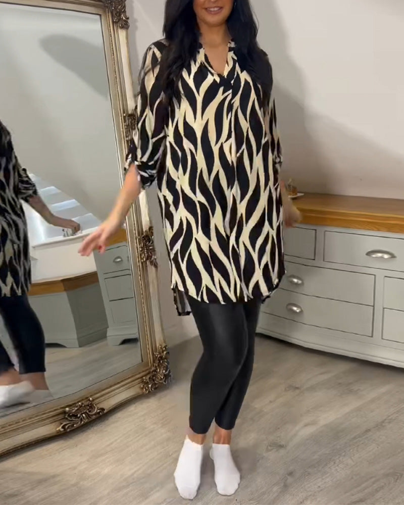 ALEXANDRA - Printed Loose-Fit Top