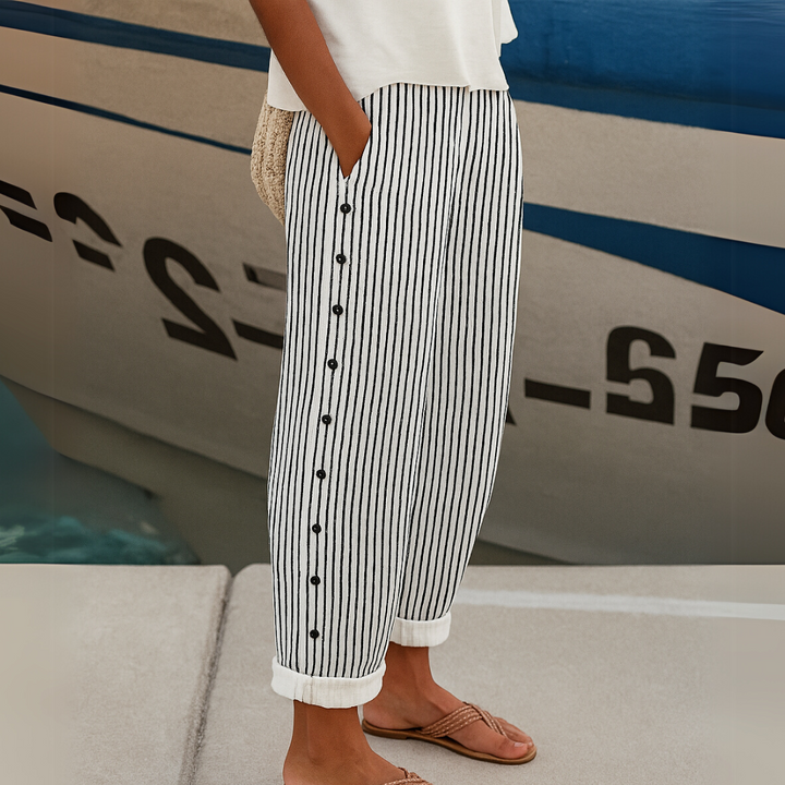 Cate™ | Stylish Striped Button Pants