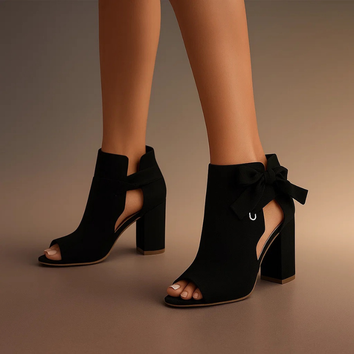 Marcella™ | Elegant Bow-Heeled Sandals