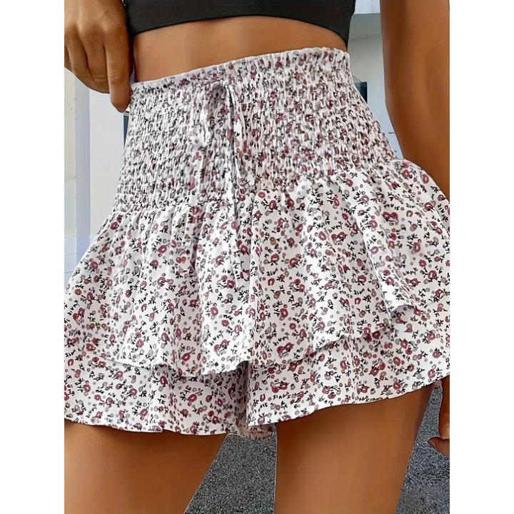 LUNINGNING – Lightweight Shirred Layered Summer Skort