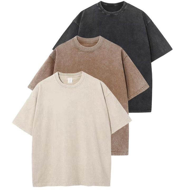 HOLLIE - Casual Crew Neck Loose Fit T-Shirt (3-Pack)