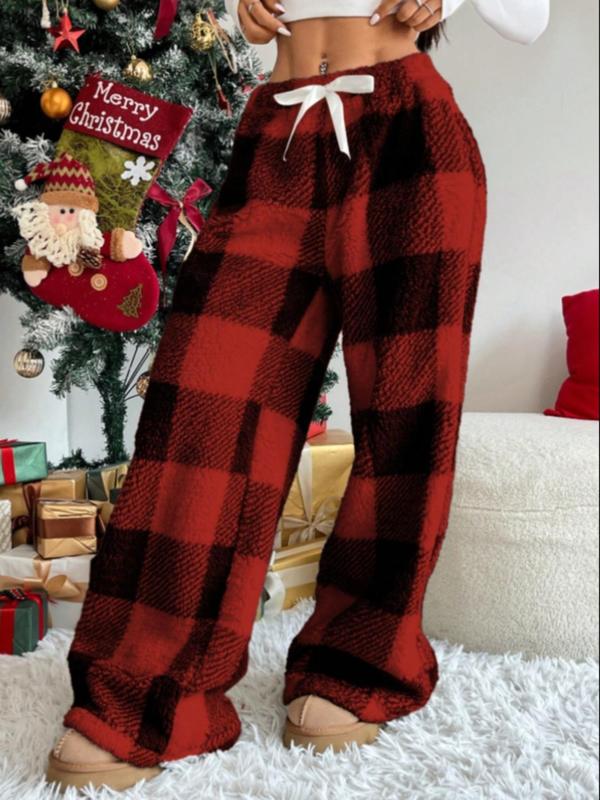 AMBER - Comfortable Plaid Straight Pants for Cold Weather Wear