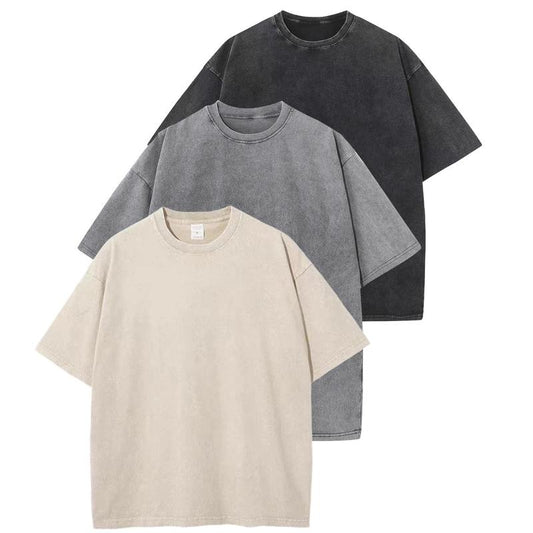 HOLLIE - Casual Crew Neck Loose Fit T-Shirt (3-Pack)