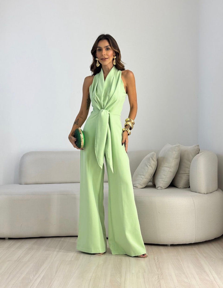 Mika™ | Luxe Draped Wide-Leg Jumpsuit