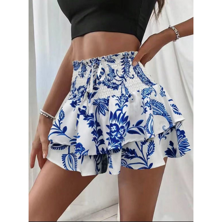 LUNINGNING – Lightweight Shirred Layered Summer Skort