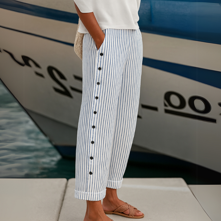 Cate™ | Stylish Striped Button Pants