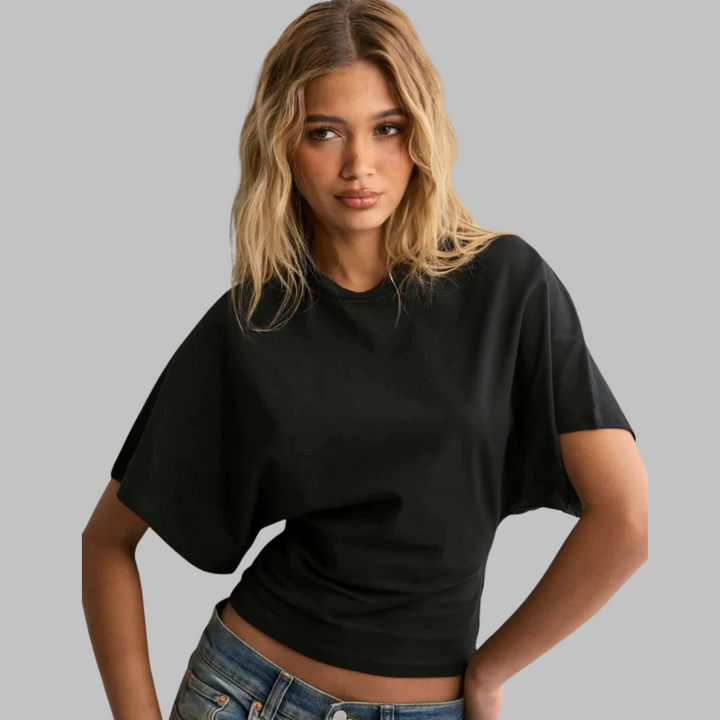 RAZI - Casual Fitted Half Sleeve Round Neck Top
