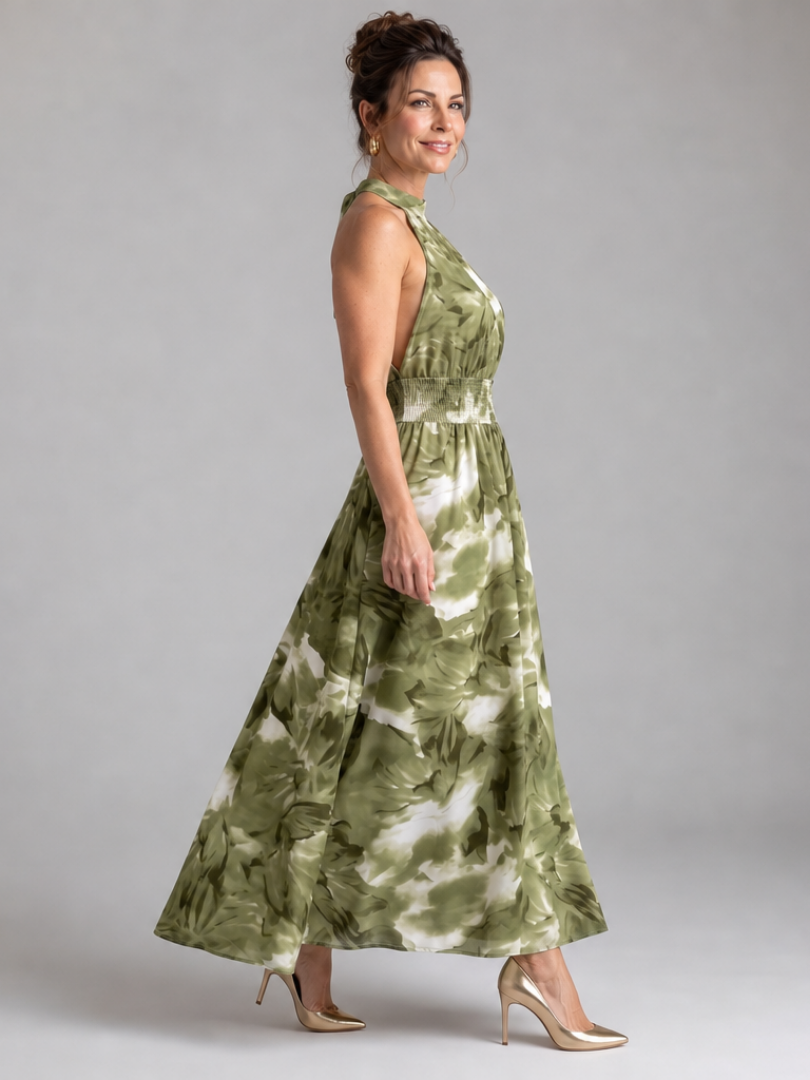 Elowen™ | Elegant Botanical Midi Dress