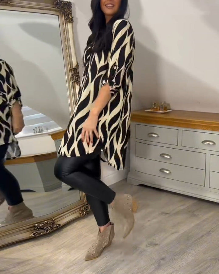 ALEXANDRA - Printed Loose-Fit Top