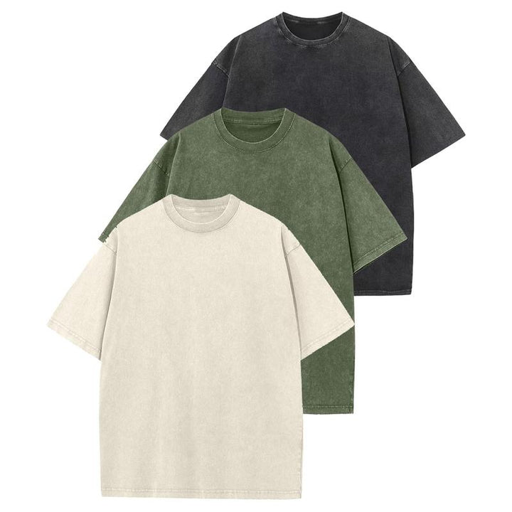 HOLLIE - Casual Crew Neck Loose Fit T-Shirt (3-Pack)
