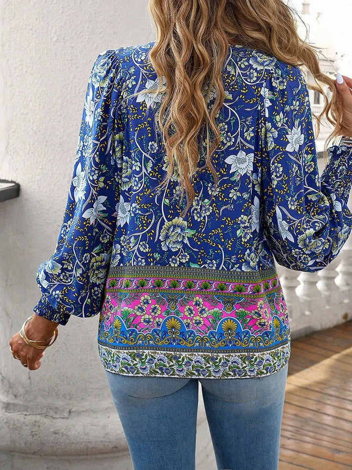 Agnes™ | FLORAL BUTTON-DOWN BLOUSE WITH LOOSE FIT