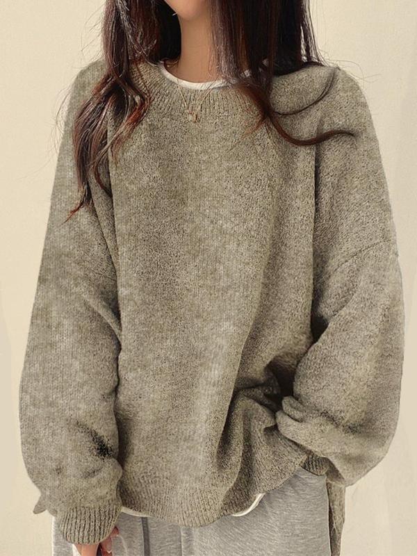 VIOLETTA - Cozy Long Sleeve Round Neck Knitwear Sweater
